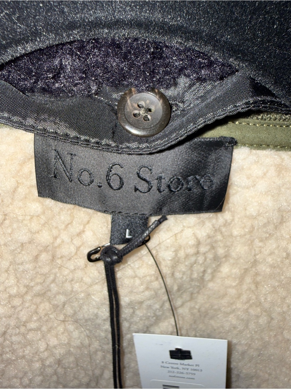 No. 6 Landmark jacket.  Quilted Olive Green Bomber Jacket - Picture 5 of 11